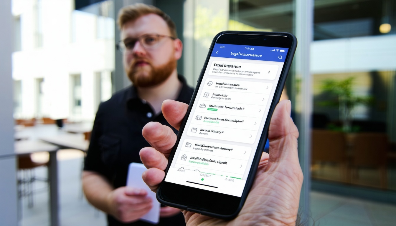 A concerned expat using a mobile app to navigate l